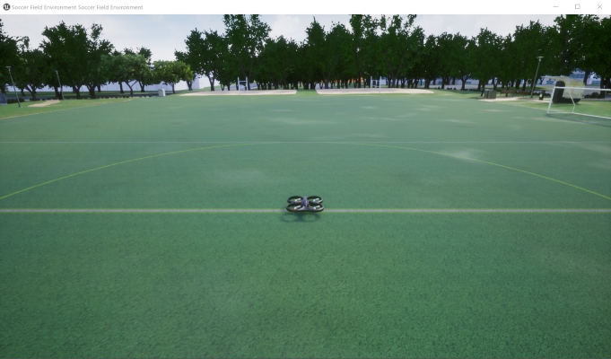 Drone spawned in the center of SoccerField