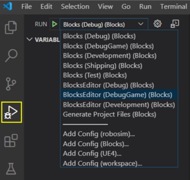 VS Code debugger targets