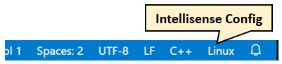 VS Code bottom toolbar Intellisense section