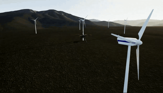 Aircraft inspecting wind turbines